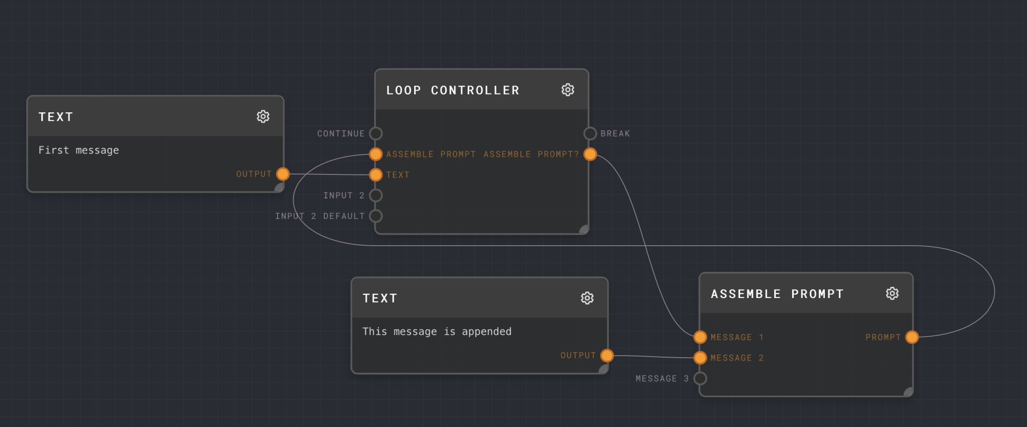 Loop Controller with Assemble Prompt Node