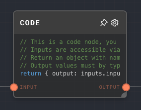 Code Node Screenshot