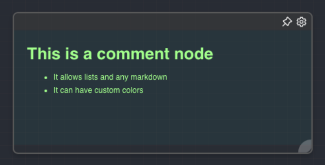 Comment Node Screenshot