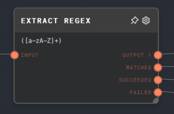 Extract with Regex Node Screenshot