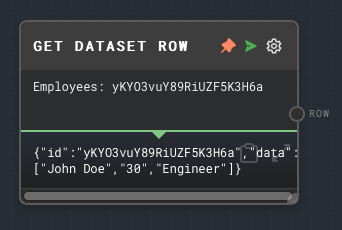 Get Dataset Row Node Example 1