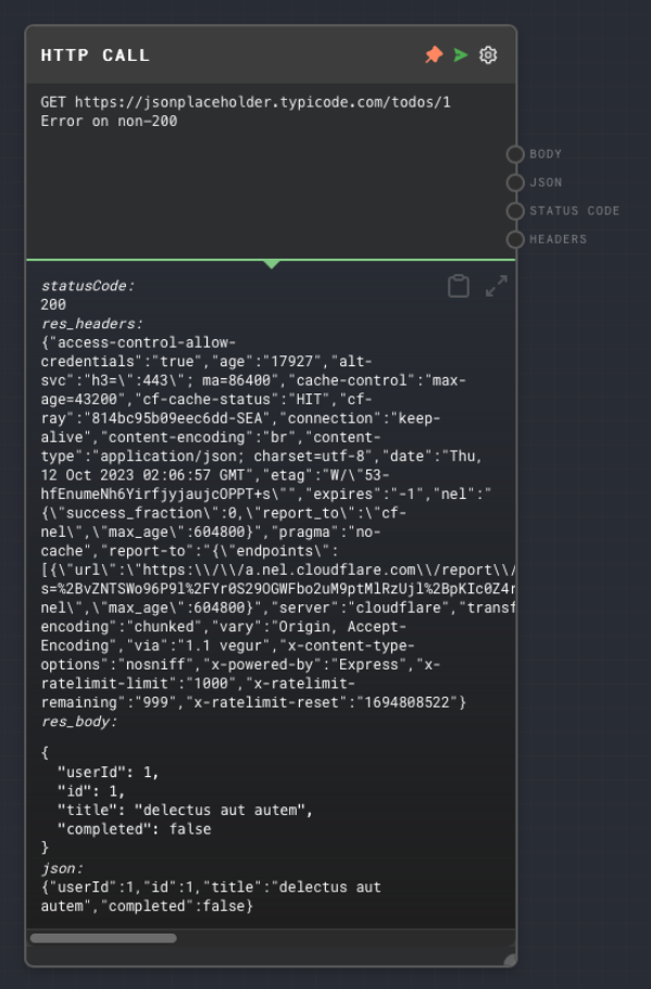 HTTP Call Node Example 1