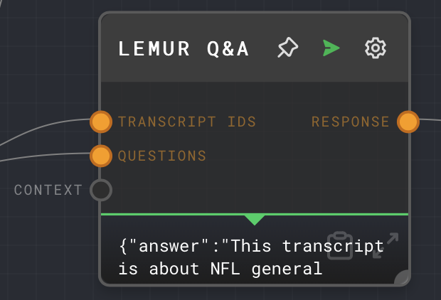 LeMUR Question &amp; Answer Node