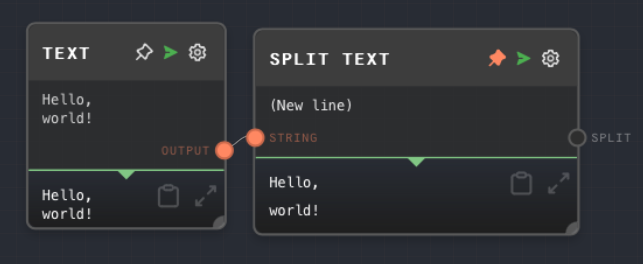 Split Text Node Example 2