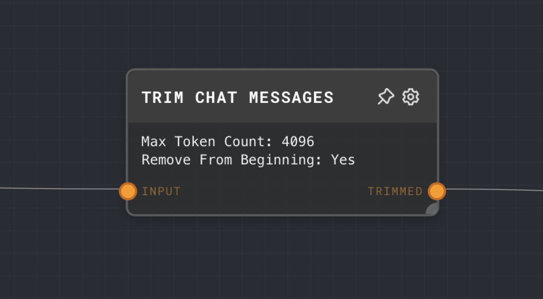 Trim Chat Messages Node Screenshot